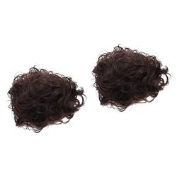 LIFKOME 2 Stück Perücken-Haarspangen Für Locken Schwarze Haarspangen Haarspangen Für Männer Künstliche Kurze Haare Haarteil-Clip Party-Haar-Accessoire Cosplay-Kopfbedeckung von LIFKOME