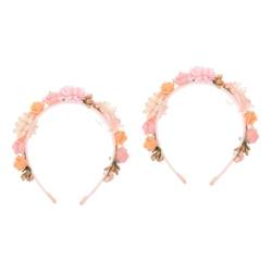 LIFKOME 2St Stirnband Blumenhaarkranz Haarschmuck hair clip flower haarblume Haargummi Haarband floraler Kopfschmuck Gastgeschenke Mädchen schmücken Blütenkopf künstliche Braut von LIFKOME