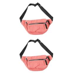 LIFKOME 2st Mini-hüfttasche Hüfttasche Für Kinder Werkzeugtasche Aus Leder Gürtel Für Männer Reise-hüfttasche Mini-Rucksack Für Frauen Süßer Rucksack 90er Rosa Damen Beiläufig Gürteltasche von LIFKOME