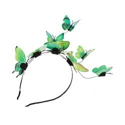 LIFKOME 3D Schmetterlings Stirnband Neuartiges Stirnband Bühnenkopfschmuck Damen Stirnband Weihnachts Haarband Festival Kopfschmuck Tanzparty Requisite Kopfschmuck Für Festival von LIFKOME