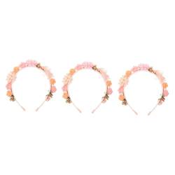 LIFKOME 3St Stirnband hair clip flower haarblume Haarschmuck Hochzeitshaarbänder Stirnbänder Blumengirlandendekorationen floraler Kopfschmuck Hochzeitsstirnband für frauen Mode Schal von LIFKOME