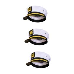 LIFKOME 3st Bestickte Marinekappe -outfits Babymütze Schiffshut Kinderkleidung Hüte Kleider Für Kinder Uv-schutzkleidung Für Babys Yachthut Seekappe Polyesterkarte Fräulein Halloween von LIFKOME