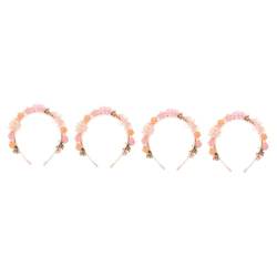 LIFKOME 4 Stück Stirnband Haarschmuck Blumenhaarkranz Blumengirlanden-stirnbänder Floraler Kopfschmuck Hochzeits-stirnband Für Frauen Braut Haarreif Polyester Mädchen Mode Blütenkopf von LIFKOME