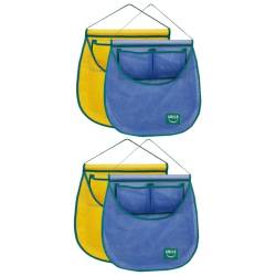 LIFKOME 4 Stück aufbewahrungssack Storage Pockets Mesh-Taschen Zwiebellagerung hängende Netztasche Obst-Einkaufstüten Früchte und Gemüse Aufbewahrungstasche Knoblauch Gemüsebeutel Stoff von LIFKOME