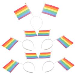 LIFKOME 5 Stück Regenbogenflaggen Stirnband Haar Accessoires Regenbogen Zubehör Stirnband Bulk Stirnbänder Für Mädchen Erwachsene Stirnband Haarbänder Für Frauen Fortschritts von LIFKOME