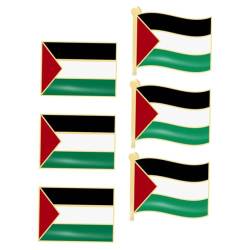 LIFKOME 6 Stück Palästinensische Brosche Kleidungsabzeichen Kleidungsbrosche Für Rucksäcke Flagge Anstecknadel Brosche Clip Schal Brosche Anstecknadel Herrenanzug Länderflagge von LIFKOME