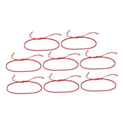 LIFKOME 8 Stück Geflochtenes Seilarmband DIY Rote Seile Rotes Seil Armreif Kordel Zartes Gewebtes Armband Rote Kordel Seilarmband Handgelenksketten Armbänder Halbfertiges Unisex von LIFKOME