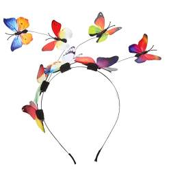 LIFKOME Schmetterlings Stirnband Schmetterlings Fascinator Stirnband Schmetterlings Fascinator Dekoratives Stirnband Haarschmuck Für Frauen Tee Party Stirnband Schmetterlings von LIFKOME