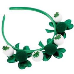 LIFKOME St. St. Patrick's Day Kleeblatt-Stirnbänder Kleeblätter Bommel-Stirnbänder Irisches Party-Haarband St. Patricks-Kostümzubehör St. Patricks-Partygeschenke von LIFKOME