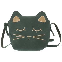 LIFKOME Umhängetasche Katze Kleine Geldbörse Kinder Umhängetasche Kleinkind Organizer Tasche Grün von LIFKOME