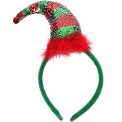 LIFKOME Weihnachtsmütze Stirnbänder Elfenkostüm-kopfbedeckung Haarschmuck Für Elfen Feiertagsstirnbänder Stirnbänder Für Weihnachtskostüme Haargummis Pailletten Plastik Fräulein Karikatur von LIFKOME
