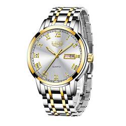 LIGE Herren analog Quarz Uhr mit Edelstahl Armband LG9846K von LIGE