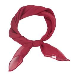 1950er Jahre Schal Retro Haargummi Für Frauen Quadratisches Taschentuch Quadratisches Band Halstuch Solides Durchsichtiges Kopftuch Einfarbiges Taschentuch von LIGSLN