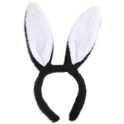 Cartoon Hasenohren Stirnband Plüsch Ohren Haarband Tierohren Haarreifen Ostern Haarschmuck Weihnachten Cosplay von LIGSLN