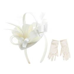 Fascinator Hüte Fascinator Blumen Stirnband Federn Party Hochzeit Haarspangen Für Damen Fascinator Blumen Mesh Federn Stirnband von LIGSLN