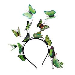 Feen-Fascinator-Stirnband für Damen und Mädchen, buntes Schmetterlings-Haarband für Foto-Partys, Haarschmuck von LIGSLN