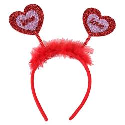 Herz-Kopfbedeckung, Stirnband, Girlande für Valentinstag, Rosen-Haarband, Haarstyling-Kopfschmuck von LIGSLN