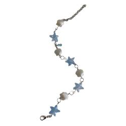 LIGSLN Harz-Kettenarmband, elegantes Handgelenk-Ornament-Armband mit Perlen, Handgelenkkette für Frauen, Einheitsgröße, Kein Edelstein von LIGSLN