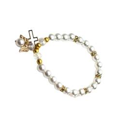 LIGSLN Perlenarmband, einzigartiges Armband, modischer Handgelenkschmuck, elegantes Stretch-Armband für Damen, 8 mm, Kein Edelstein von LIGSLN
