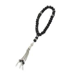 LIGSLN Tasbih-Armband mit 33 Perlen, Legierung, islamischer Schmuck, Gebetskette, Armband, Charm, Handkette, Einheitsgröße, Kein Edelstein von LIGSLN