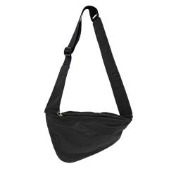 Nylon-Brusttasche für Damen, Bauchtasche, Umhängetasche, Handytasche, mit verstellbarem Riemen, Handtasche, BK, 31*4*19cm von LIGSLN
