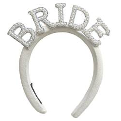 Vintage Perlen Braut Stirnband Frauen Hochzeit Party Kopfschmuck Brautparty Party Haarband Bachelorette Party Zubehör Braut Haarband Für Hochzeit Braut von LIGSLN