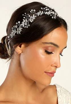 LIHELEI Braut Haarschmuck, Haarschmuck Hochzeit Perlen Damen Haarschmuck Strass Brautschmuck Haare - Rosegold von LIHELEI