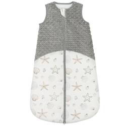 LILBESTIE Baby Schlafsack 1.5 Tog, Baumwolle Schlafsack Kleinkind Winter mit 2-Wege-Reißverschluss Kleinkind-Schlafsack, Grey, L(12-18 Months) von LILBESTIE