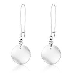 LILIE&WHITE Runde Disc-Hängeohrringe in verbranntem Silber für Frauen Geometrische Ohrringe Modische Ohrringe Kostümschmuck für Frauen Boho-Ohrringe von LILIE&WHITE