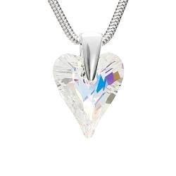 Damen Hals-Kette Sterling-Silber 925 Swarovski Elements Herz crystal längen-verstellbar Schmucketui Geschenkideen für die Frau von LILLY MARIE
