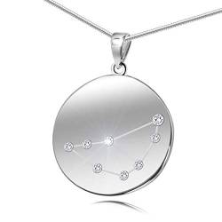 Damen Silberkette echt Silber 925 Swarovski Elements Sternzeichen-Anhänger Steinbock längen-verstellbar Schmucketui Kleine Geschenke von LILLY MARIE