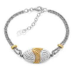 LILLY MARIE Damen Silberarmband Silber Gold Beschichtet oval Länge flexibel Geschenkverpackung Kleine Geschenke von LILLY MARIE