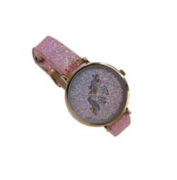 LIMDIX Kinderuhr Rosegold Leder Strass Glitzer Pink Mädchenuhr Einhorn Unicorn von LIMDIX