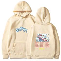 LIMILI Astroworld Hoodie Streetwear Aesthetic Hooded Sweatshirt Hoodies Männer Hip Hop Blitz-Khaki_S. von LIMILI