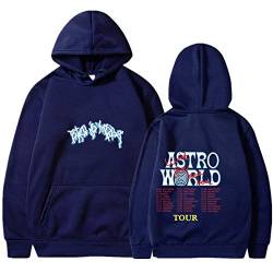 LIMILI Astroworld Hoodie Streetwear Aesthetic Hooded Sweatshirt Hoodies Männer Hip Hop Blitz-Navy blau_L. von LIMILI