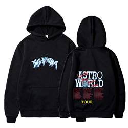 LIMILI Astroworld Hoodie Streetwear Aesthetic Hooded Sweatshirt Hoodies Männer Hip Hop Blitz-Schwarz_L. von LIMILI