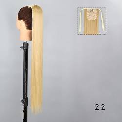 1 Packung synthetischer Dutt, langer, gerader Dutt, Haarteile, Haarband, Dutt, Krallenclip, Pferdeschwanz, Haarverlängerungen, Perücken for Frauen (Color : 24, Size : (22in)55CM) von LIMKOO