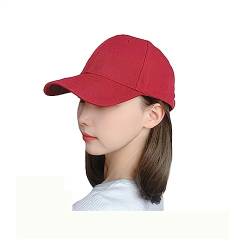 Damenperücke Mit Hut Lange Haare Bobo Cap synthetische Hut Haar Perücke natürliche schwarze Perücken verbinden synthetische Hut Perücke for Mädchen Mütze Mit Befestigten Haaren für Damen (Color : A) von LIMKOO