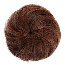 Haarknoten Synthetische Haarspange, Donut-Brötchen mit Kordelzug, Haarkamm, glattes Haar, Verlängerung, Stirnband, Perücke for Frauen Haarknoten Haarteil (Color : 588-02) von LIMKOO