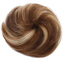 Haarknoten Synthetische Haarspange, Donut-Brötchen mit Kordelzug, Haarkamm, glattes Haar, Verlängerung, Stirnband, Perücke for Frauen Haarknoten Haarteil (Color : 588-10) von LIMKOO