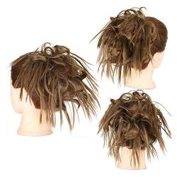 Messy Bun Synthetic Curly Wavy Hair Bun Circle Pferdeschwanz-Haarscheiben mit elastischem Gummiband Haarverlängerungen for Frauen (Color : Q17 10) von LIMKOO