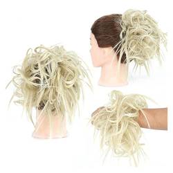 Messy Bun Synthetic Curly Wavy Hair Bun Circle Pferdeschwanz-Haarscheiben mit elastischem Gummiband Haarverlängerungen for Frauen (Color : Q17 24T613) von LIMKOO