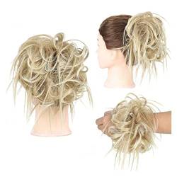 Messy Bun Synthetic Curly Wavy Hair Bun Circle Pferdeschwanz-Haarscheiben mit elastischem Gummiband Haarverlängerungen for Frauen (Color : Q17 27T613) von LIMKOO