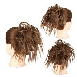 Messy Bun Synthetic Curly Wavy Hair Bun Circle Pferdeschwanz-Haarscheiben mit elastischem Gummiband Haarverlängerungen for Frauen (Color : Q17 6A-30) von LIMKOO