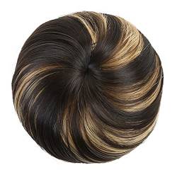 Synthetische Haarspange, Donut-Brötchen mit Kordelzug, Haarkamm, glattes Haar, Verlängerung, Stirnband, Perücke for Frauen (Color : 588-07) von LIMKOO