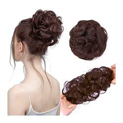 Synthetische Messy Bun Curl Donut Haarverlängerungen Dutt Extensions Kamm Clip In Messy Bun Haarschmuck for Frauen (Color : 2M33) von LIMKOO