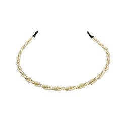Perlen-Stirnband-Clip, süßer Ausgeh-All-Match-Haarschmuck, französischer Retro-Perlen-Twist-Stirnband, weiblicher, dünner, seitlich gedrückter Haar-Kopfschmuck von LINCCI