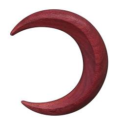 Retro-Mond-Haarnadel, halbmondförmige Haargabel, einfache Haarnadel aus Holz (rot) von LINCCI