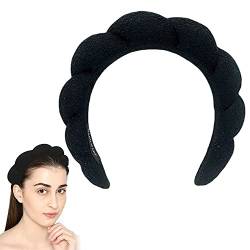 Twist-Muster, dicker Schwamm, Make-up-Haarband, süßes und schönes, passendes Haarband (schwarz) von LINCCI