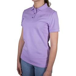 Poloshirt Damen Slim fit Kurzarm, Bio Baumwolle Polo-Shirt Damen Flieder Purple Rose, nachhaltige Kleidung Damen Made in EU, Farbe/Color:violett, Shirts Größe/Size:L von LINDENMANN